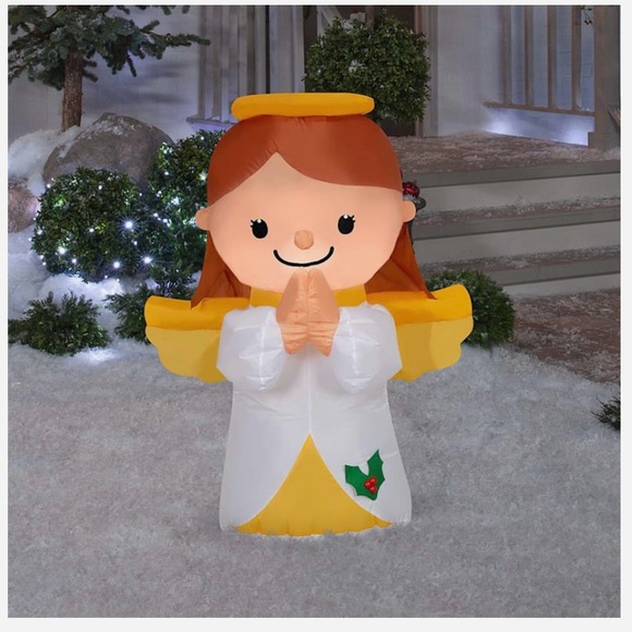 Gemmy Airblown Lighted 3.5' Little Angel Christmas Holiday Indoor/Outdoor Decor - Picture 2 of 6
